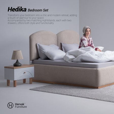 خرید سرویس خواب دو نفره هدیکا برند هرواک با طراحی مدرن و شیک