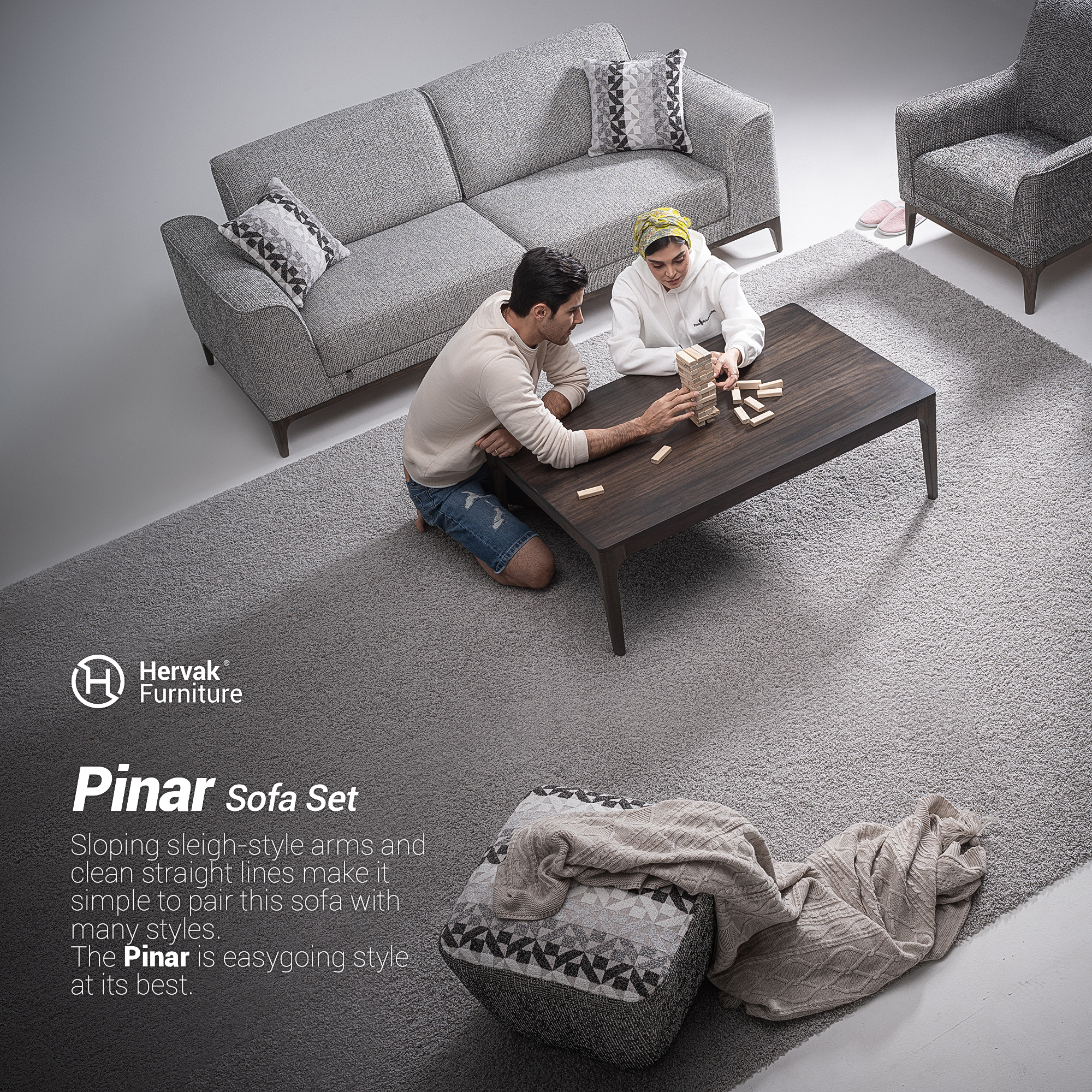 ست کامل مبلمان راحتی مینیمال در انواع رنگبندی